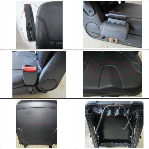 Tractor Seat High Quality PVC Fabric Construction Works Part Seat Repalement For Forklift backhoe loader  KL Seating