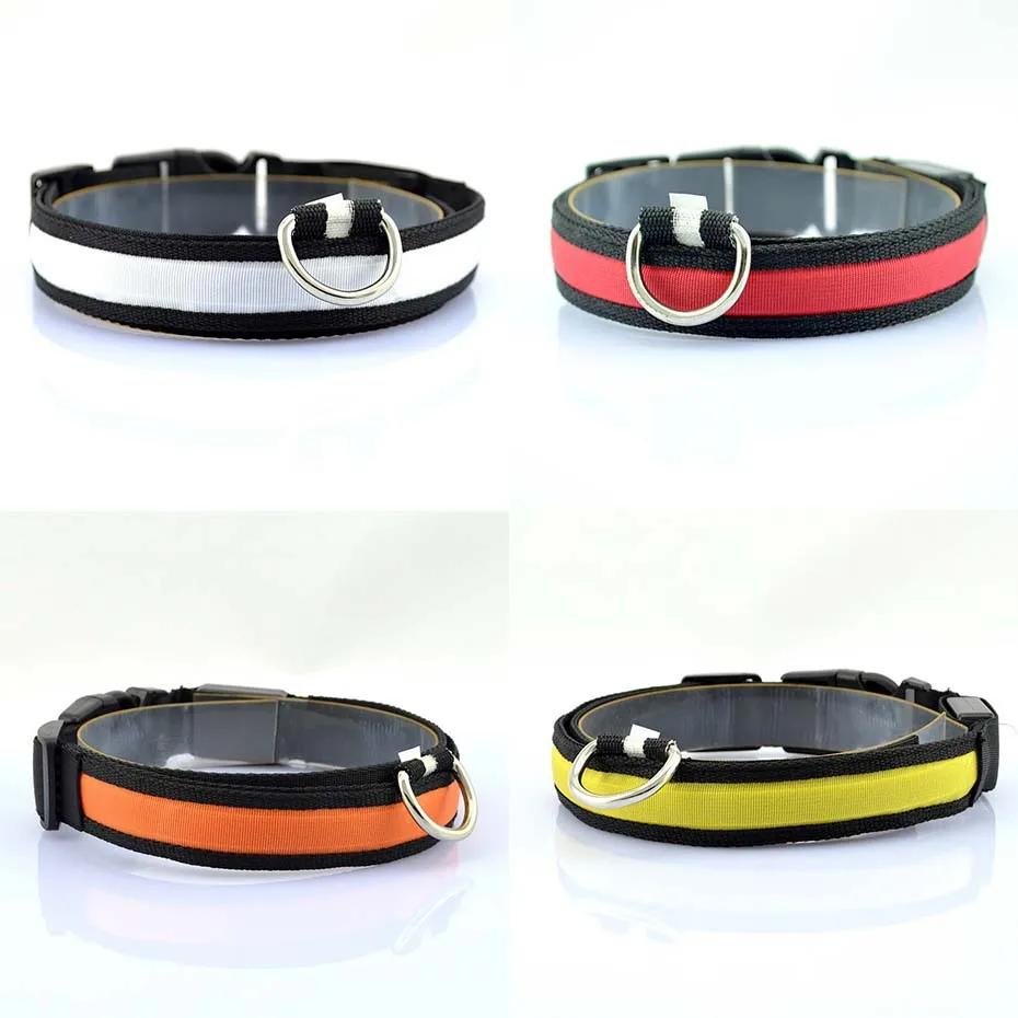 
Pet Collars LED Pet Cat Dog Collar Luminous Safety Glow Necklace Flashing Lighting Up Collars For puppy Small Dog Pet Supplies 