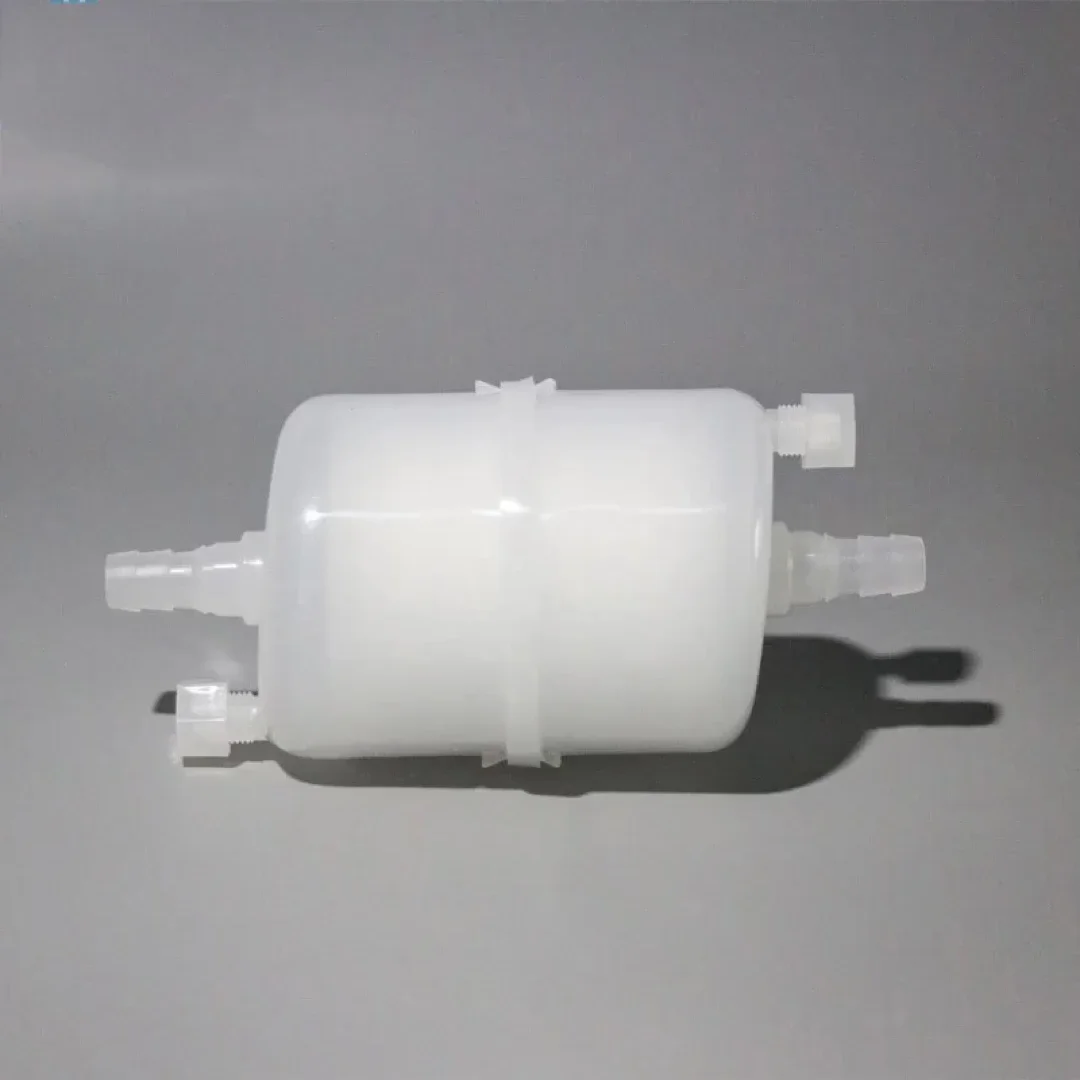 2.5' Capsule Filter available in several sizes and with a variety of connectors for liquid and gas filtration
