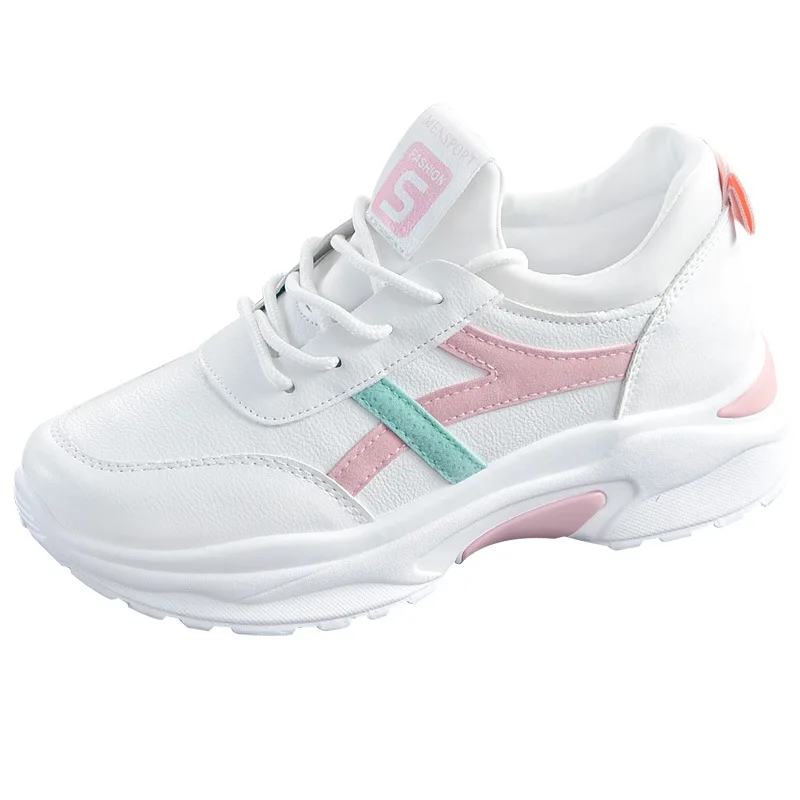 2023 Low -priced wholesale designer High -quality PU thick bottom ladies increase walking brand sports shoes