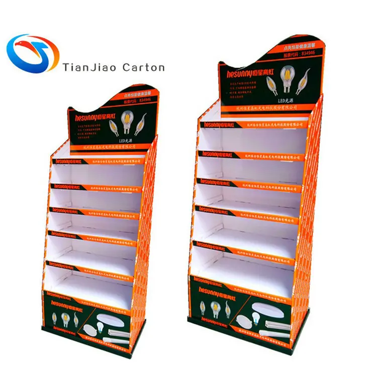 Custom Retail Store Paper Display Racks Standing Shop Racking Display Pop Tools Display Rack