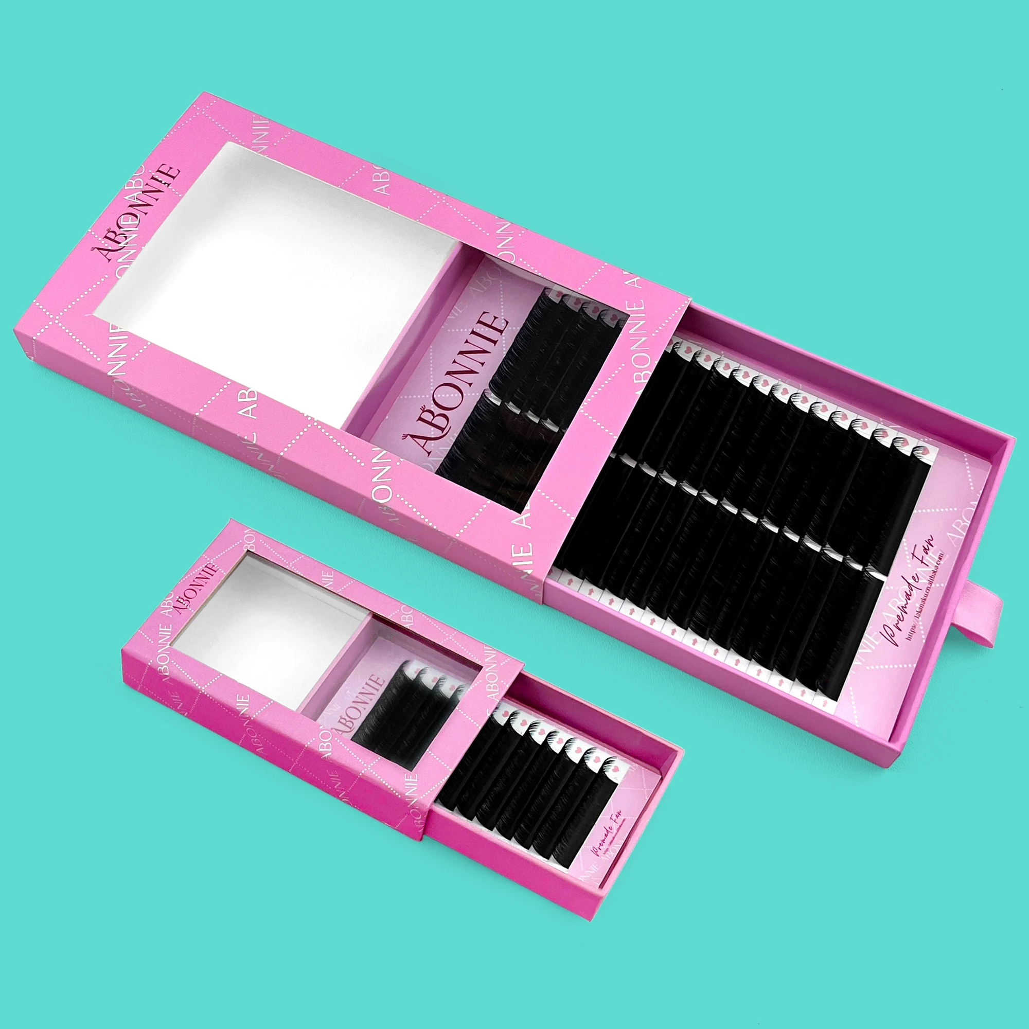 Abonnie Customized Soft Handmade Premium Silk Eyelash Extensions Matte Lash Extensions Trays Cashmere Lash Extensions