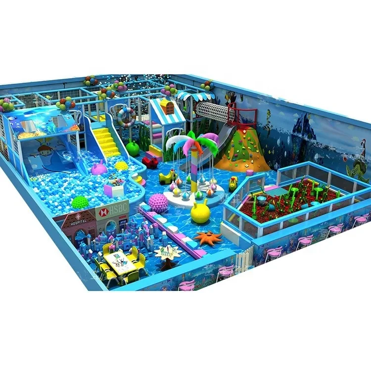2020 New Design indoor water park kids play house indoor play structure for sale