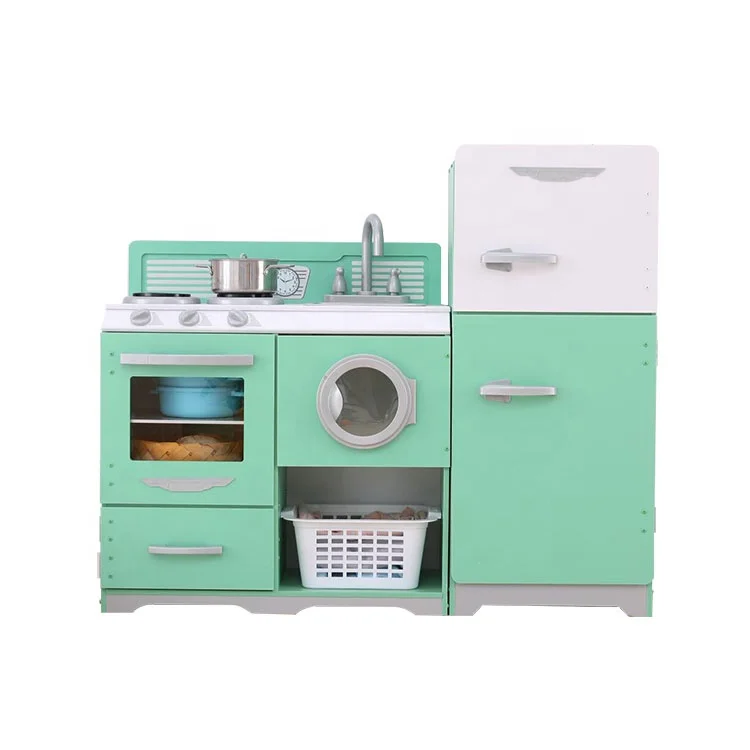 2020 high quality pretend role play children wooden kitchen sets toys