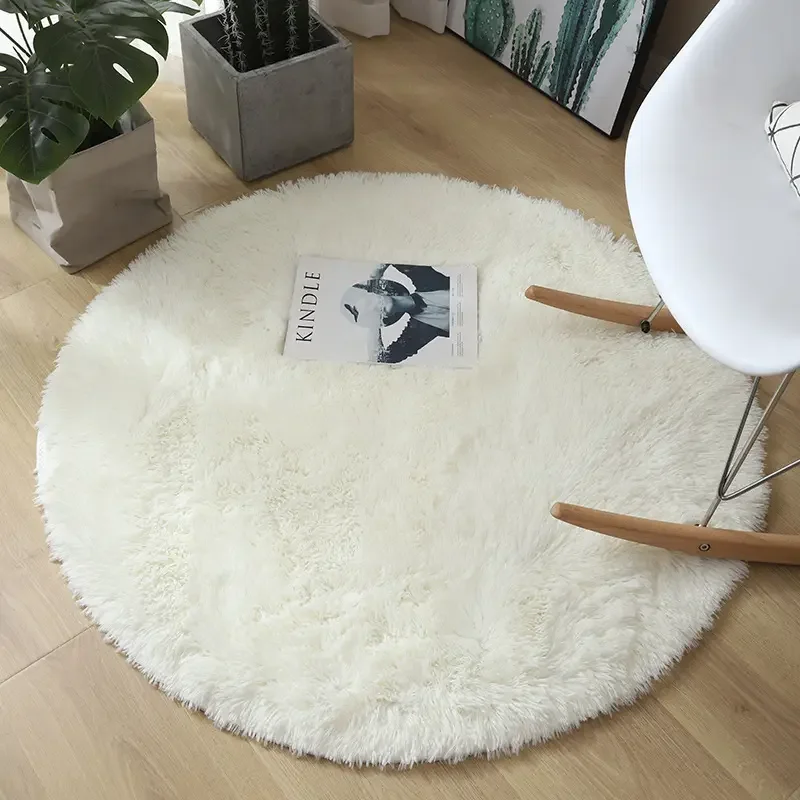 Factory Direct Sales Furry Panda Shaped Cartoon Carpet Washable Plush Carpet & Mat for Living Room Bedroom Hotel