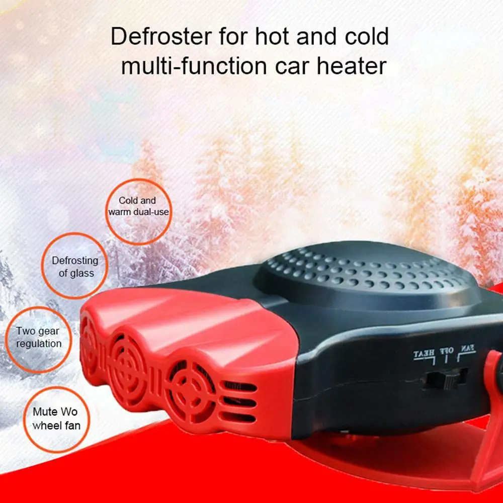 
12V Portable Car Heater Fan Car Defogger Windshield Defroster Can Heat Rapidly in 30 Seconds, Defrost and Defog The Windshield 