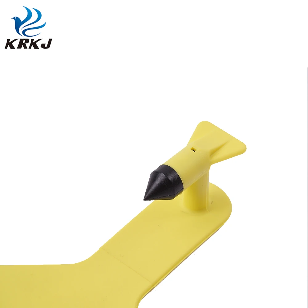 Cettia KD550 three size available quality colourful tpu material animal plastic cattle one piece ear tag for livestock