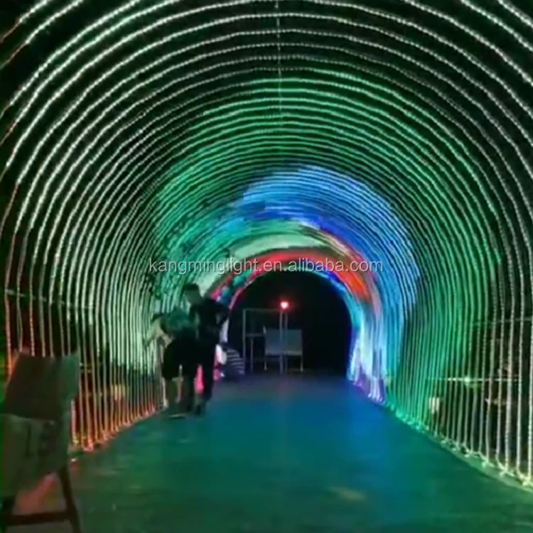 
NEW DESIGN LED RGB DYNAMIC TUNNEL FESTIVAL DECORATION FOR ANY HOLIDAY EXHIBITION 