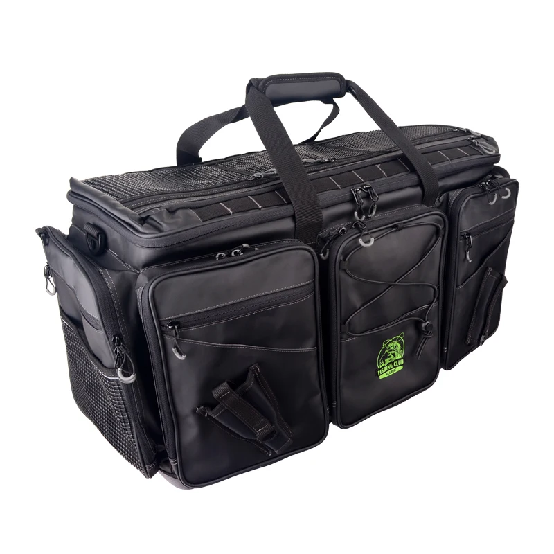 iLure High Quality MA-050 Black Waterproof Large Capacity Tackle Storage Spool Angling Equipment Bags