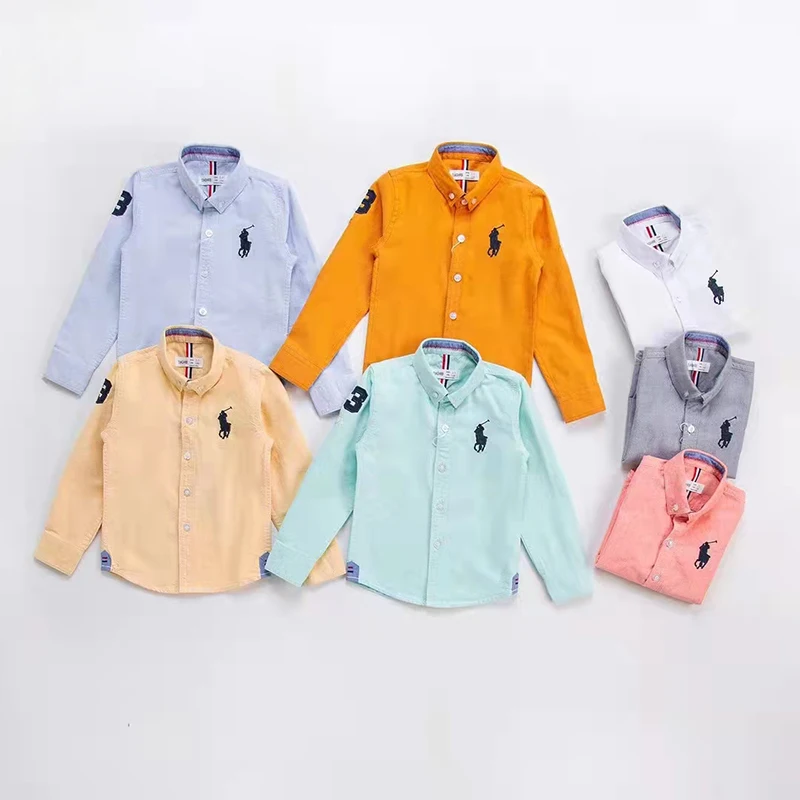 New Stylish 2-10years kid boy clothing Comfortable fabric Tshirts Kids long sleeve 90% cotton Boy Shirts summer