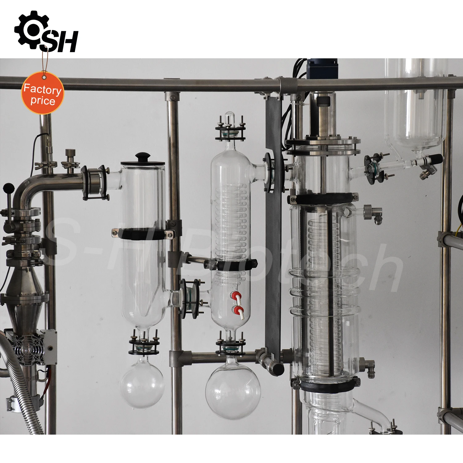 Fish Oil Palm Oil Distillate Distillate Industrial Scale Stainless Steel Wiped Film Molecular Distillation