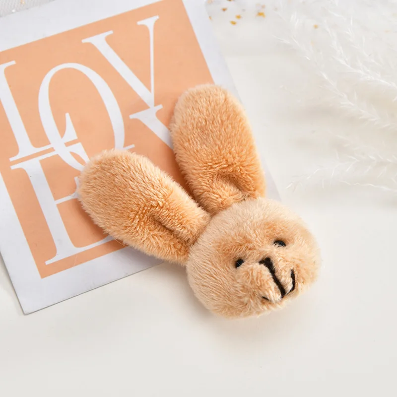 Custom Cotton  Animal Bear Doll Handmade Three -Dimensional Cute Embroidery Doll DIY Rabbit Accessories Brooch Accessories