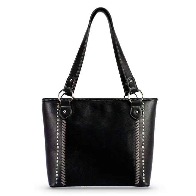 Custom Real Horse Hair Leather Ladies Tote Bags Luxury Women Purse