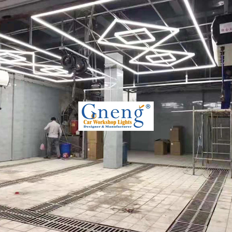 Super Bright Car Workshop Supermarket Lighting Hair Salon Square Shape Car Wash Beauty Lamp