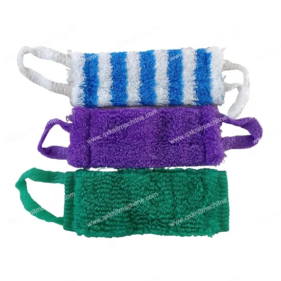 circular 2 feeder high terry bath towel cotton plastic strap making knitting machine