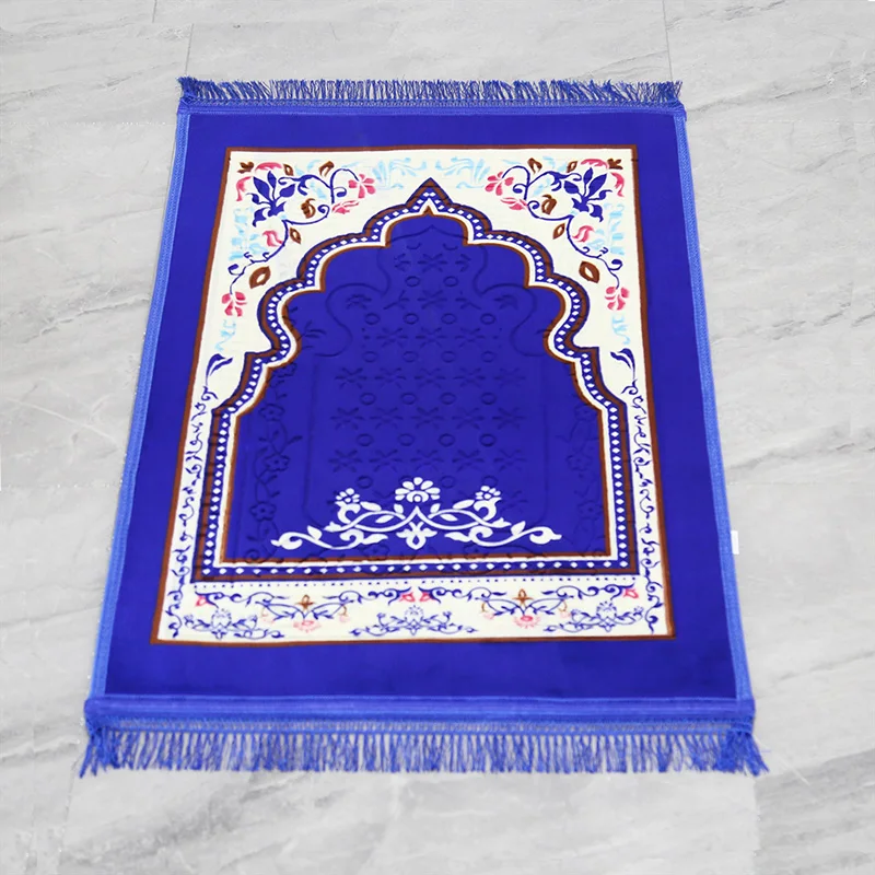 Высококачественный мягкий ковер для мечети на заказ, облачный расшевелковый Плетеный тканевый тисненый Печатный исламский Молитвенный Ковер, молитвенный коврик