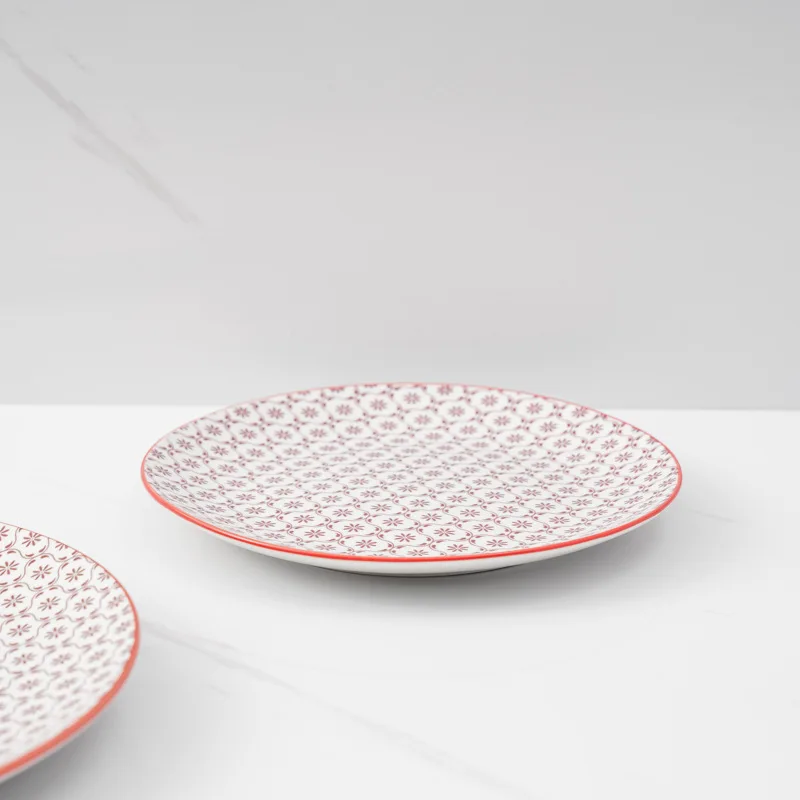 Hot sale wholesale porcelain decal tableware set moon disk fruit plate rice bowl set Household dish set