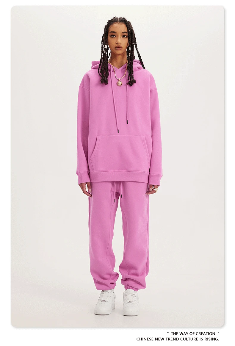 Solid Color Blank Sweater 345g Couples Wear 36colors Velvet Hooded Sweater for Men and Women