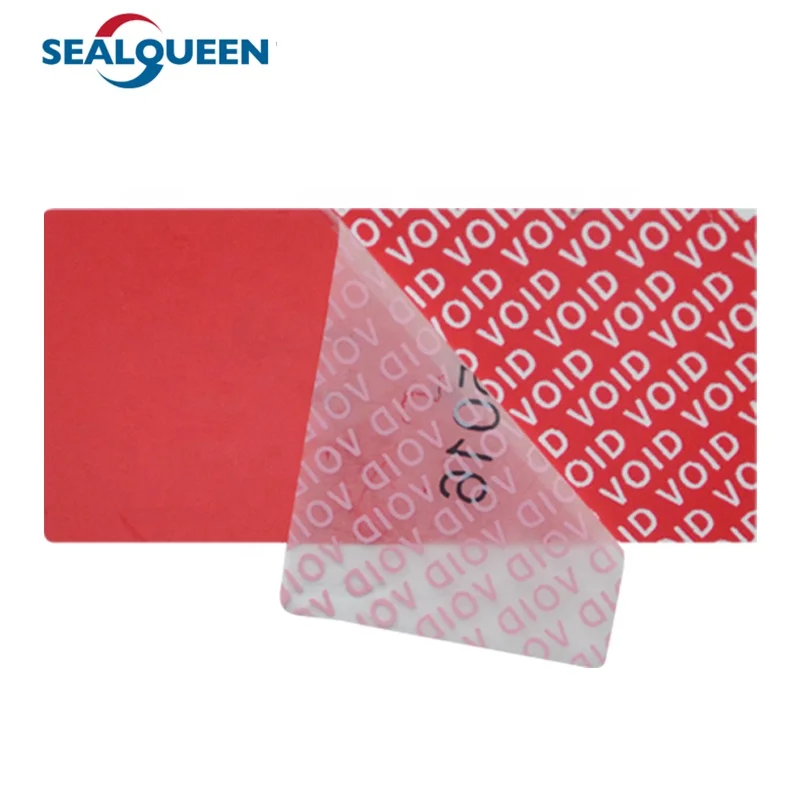 Custom Printed OPEN VOID Warranty Tamper Proof Self Seal Security Packaging Seal Label