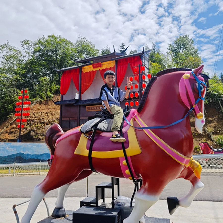 Factory customization Walking Ride Horse Crossing The Jungle Monorail Rider