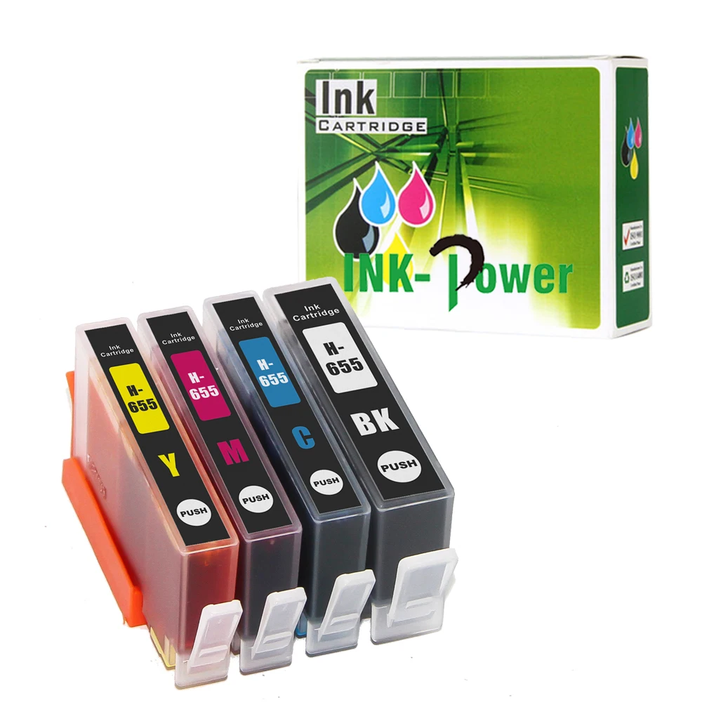 INK-POWER 655 Premium Compatible Color Inkjet Ink Cartridge for HP HP655 Deskjet 6525 Printer
