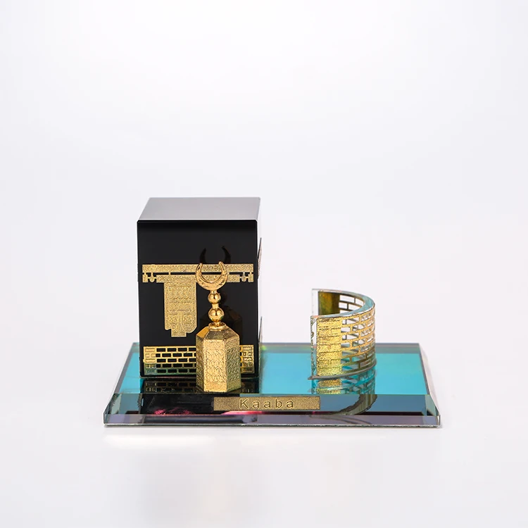 Мусульманский религиозный хрустальный камень Мекка часы башня ислам стеклянный подарок сувенир