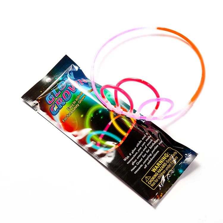 Long lasting 8 hour wedding party decoration bar birthday night club DJ event supplies glow stick crown for bridegroom and bride