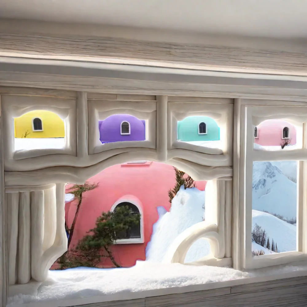 Curved French Window for New Building Star Dome Tourism HomeStay Functional Room with Green House Supply