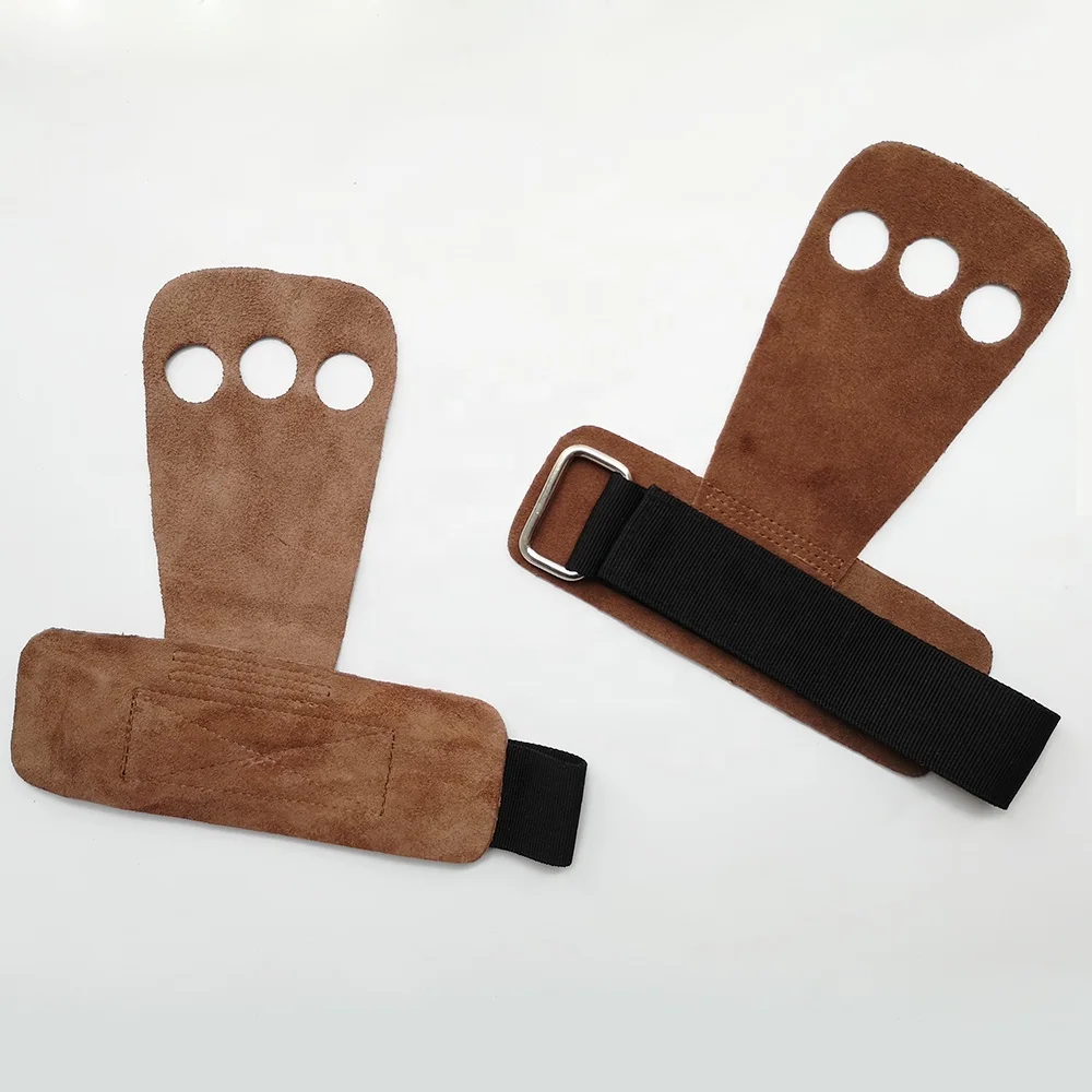 Кожаные гимнастические ручки с 3 отверстиями