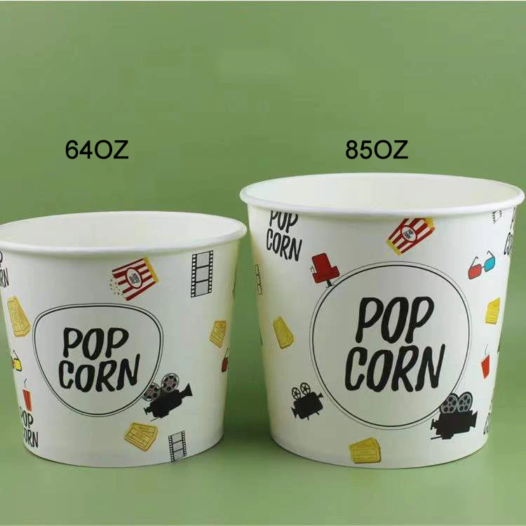 Custom printed big medium mini colorful paper snack container popcorn chicken paper package box