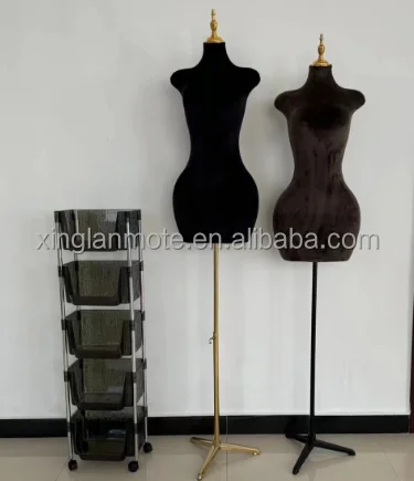 Hard Form Dummy Women Fabric Tailoring Sewing Female Dress Form Adjustable Mannequin Torso