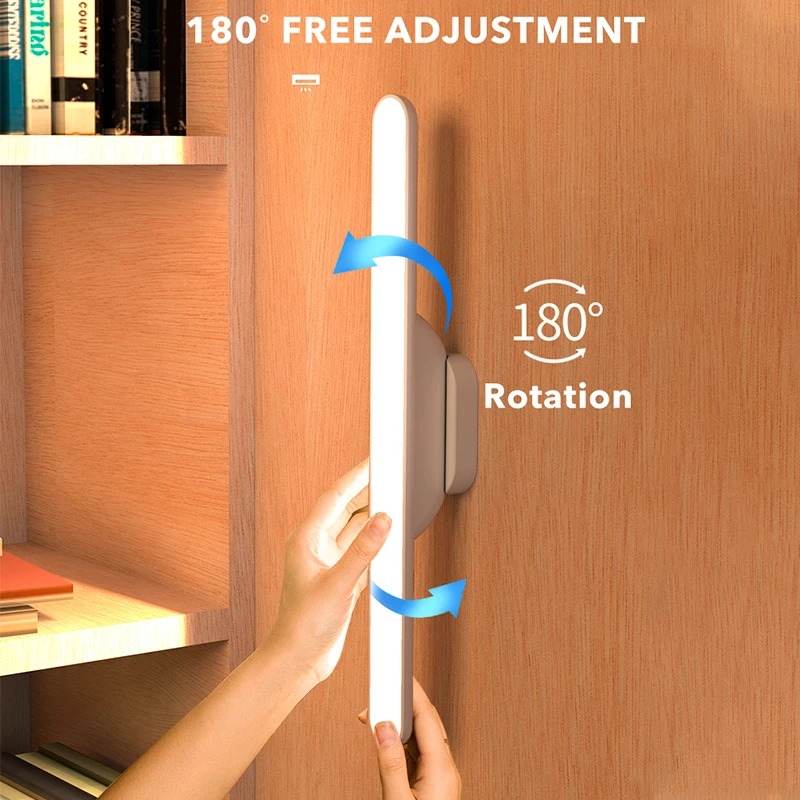 Magnetic Table Bedside Lamp Hanging Wireless Touch LED Dormitory Study Reading Night Light Charging Learning Desk Lamp