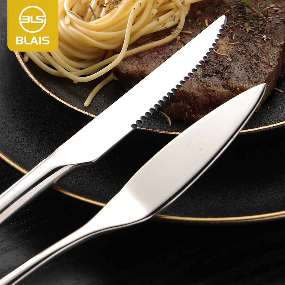 Restaurant wedding table deco tools modern wholesale heavy duty royal silver hammered silverware set stainless steel flatware