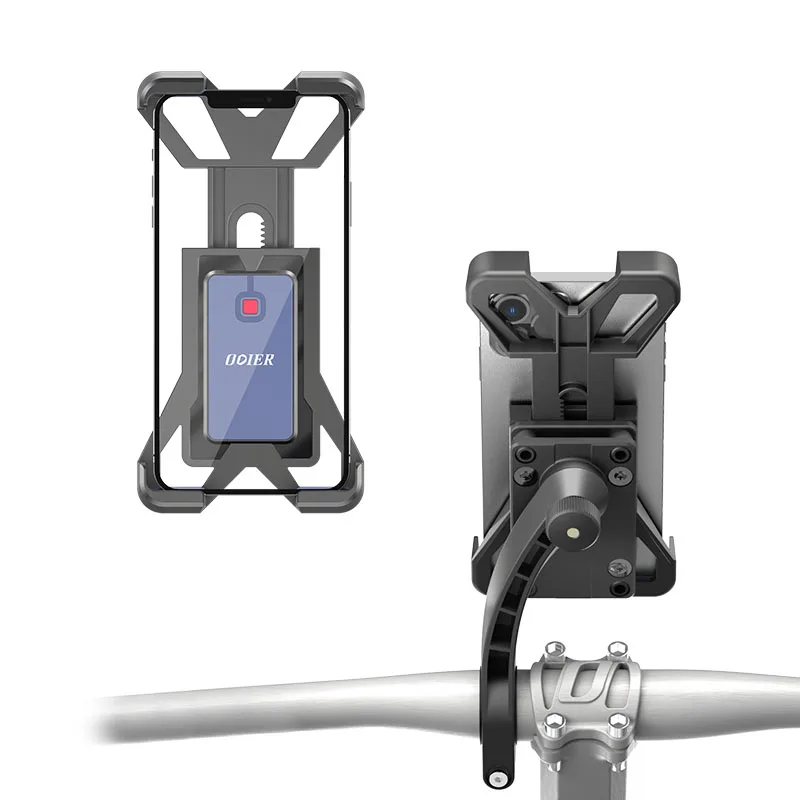 ODIER ODM OEM key button self lock mobile phone holders bike stand for bicycle holder bike mount holder for bike mobile phone