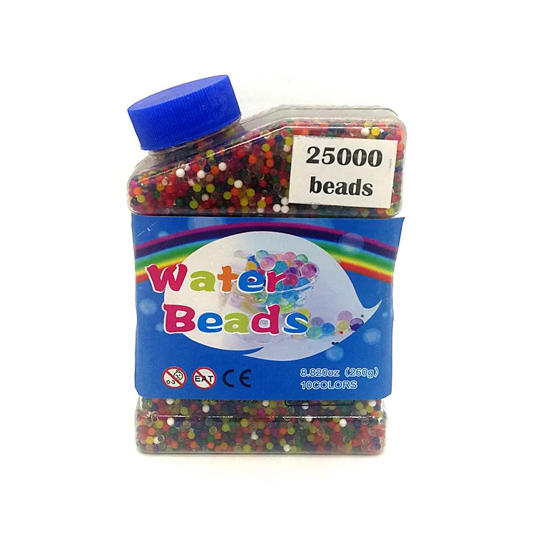 50000pcs rainbow mixed growing balls crystal soil jelly water beads for kids Sensory Play Spa Refill