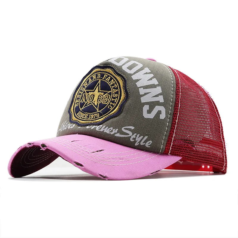 Washed Cotton 3D Embroidered Baseball Cap Washed And Worn New York Cap Wholesale  Ladies Visor Duck Snapback Hip Hop Fitted Hat