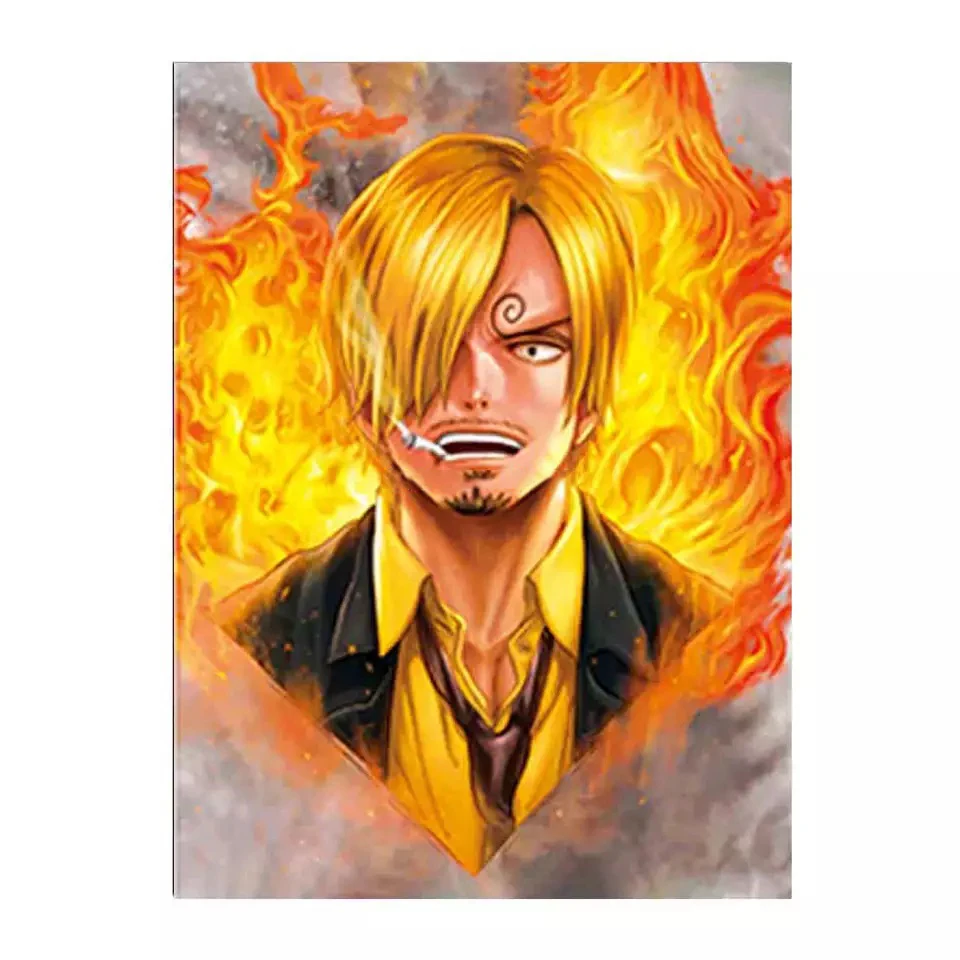 500 Designs Stock High Quality Lenticular Anime Painting PET 3D Anime Flips Pictures 30*40 cm 3D Anime Motion Posters for Decors