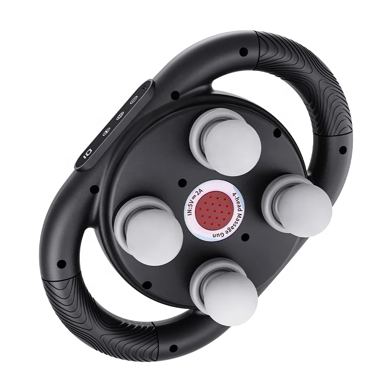 4 Heads Muscle Massage Gun Instrument Electric Large-Strength Whole Body Big Leg Relaxation Multi-Head Massage Gun