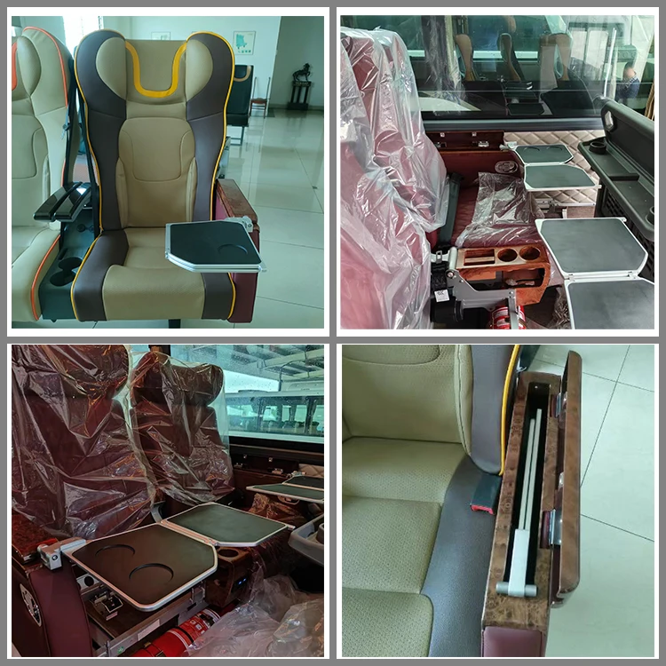 Aluminum Alloy RV Seating Armrest Foldable Table In-Seat Hidden Foldable Design