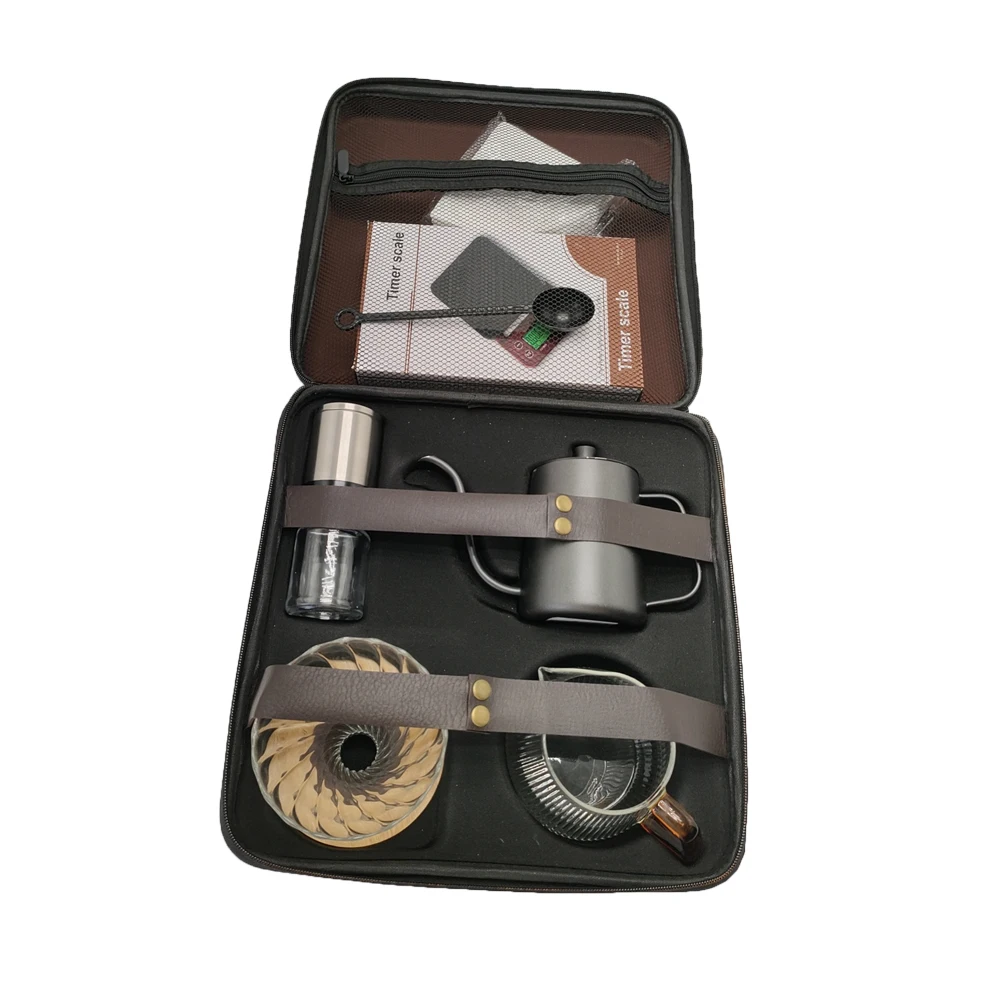 Coffee Set for Home Cafe Restaurant Camping Convenient Easy Carry Coffee Kit