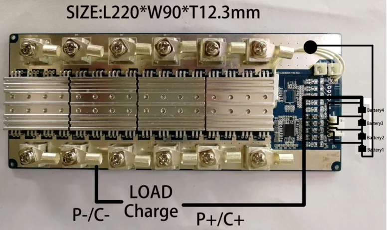 Пуско-батарея bms для защиты цепи 4s lifepo4 LTO 12v пик 300ah система управления батареей конкурсов красоты маленьких