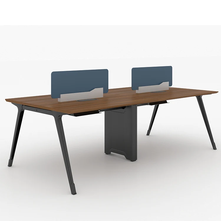 Hot sale  Customized Modern 1/2/4/6/8 Seaters Workstation Furniture Steel Frame Wood Tabletop Office Tables