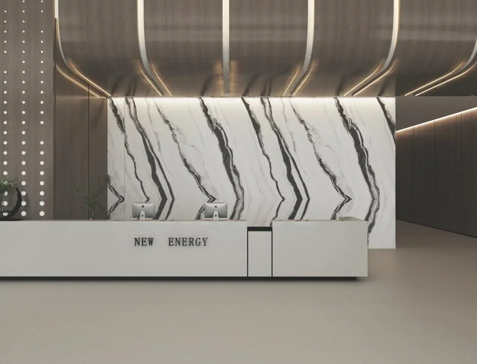 Wholesale Artificial Panda White Marble Porcelain Slabs Polished Sintered Stone Wall Tiles for Villa