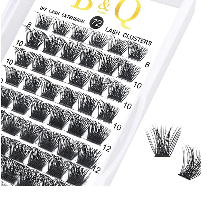 2023 lash clusters DIY Eyelash extensions 72 cluster CD curl mega professional diy lash extension Pre-cut segment cluster lashes