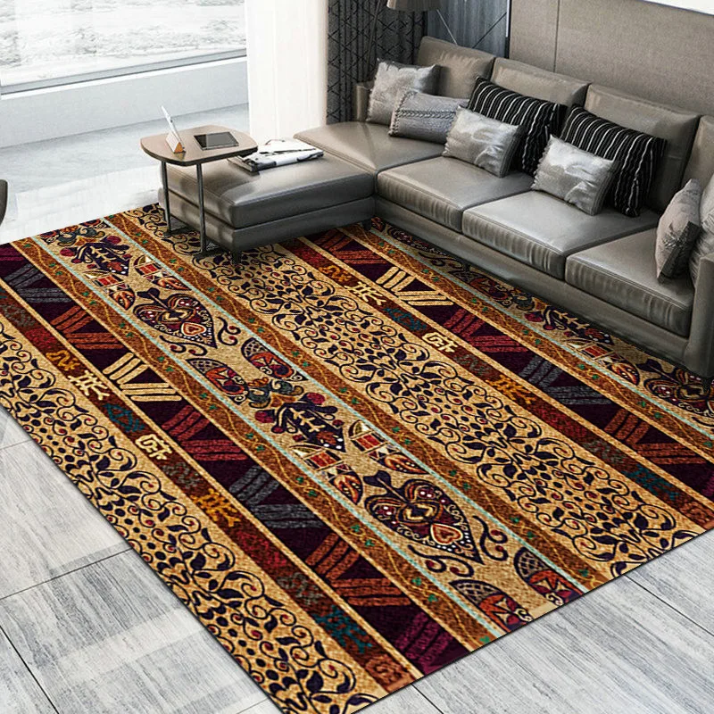 Custom Boho Printed Carpets Flooring Turkish Carpet Outdoor Carpet Tiles For Living Room