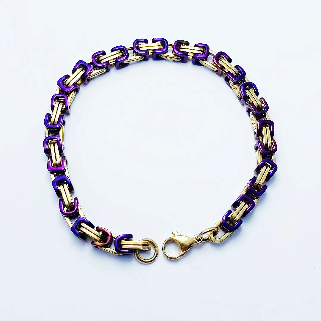 014 European and American fashion single piece stainless steel simple hip hop hand back Bracelet