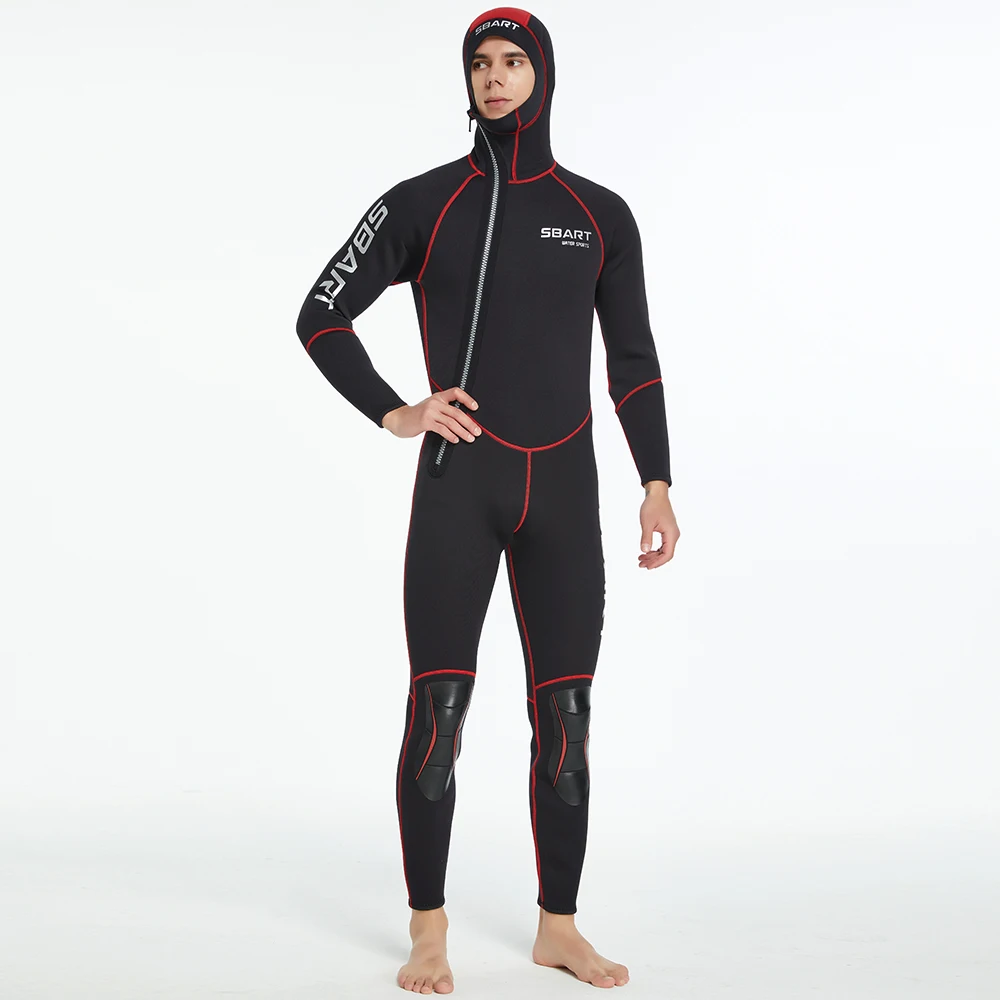SBART Spearfishing Suit Swimming Surfing Clothing Neoprene Zipper Wetsuit High Quality Long Sleeve for Kayak 1.5mm Adults