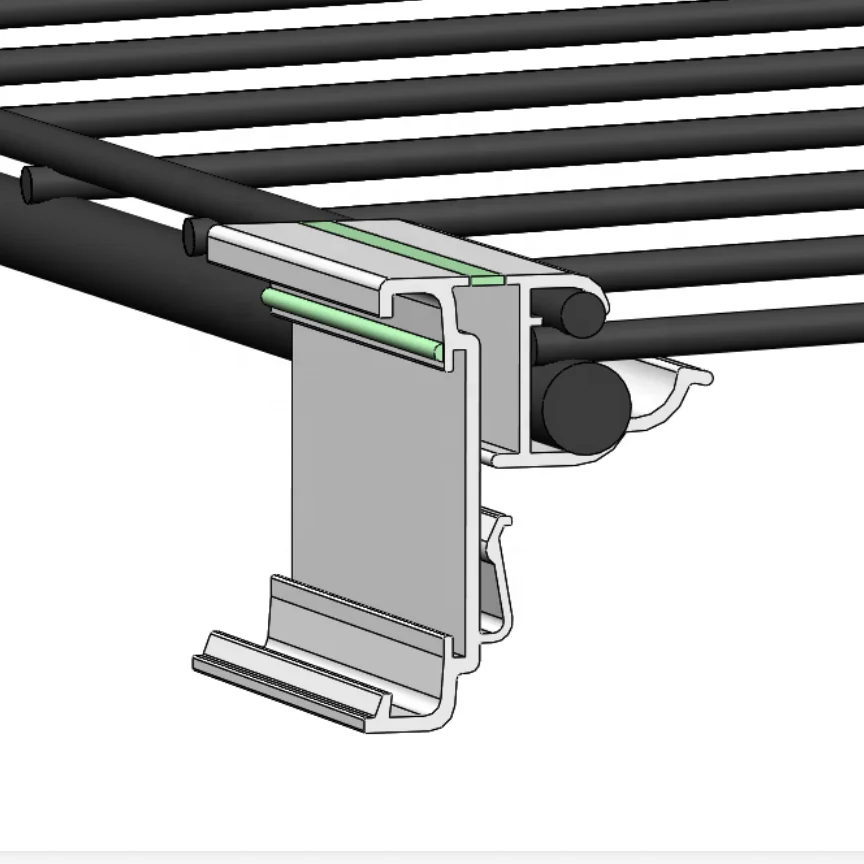 Supermarket esl rail pvc plastic data strip e paper digital  talker display 14.5mm H Double wire shelf electronic label Holder