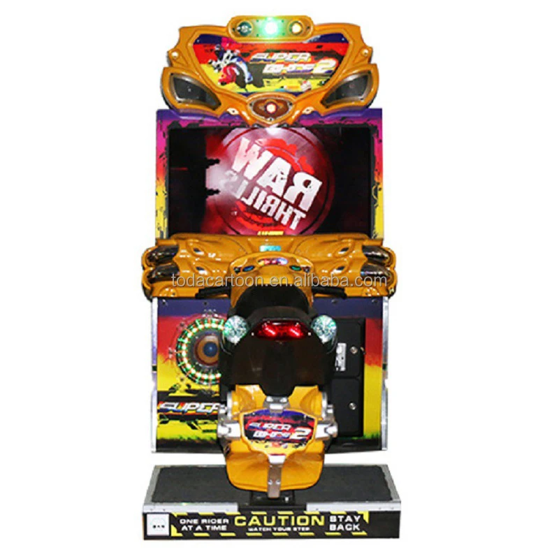 Toda 42 inch Coin Operated Games motorcycle arcade racing machines for game center FF motor