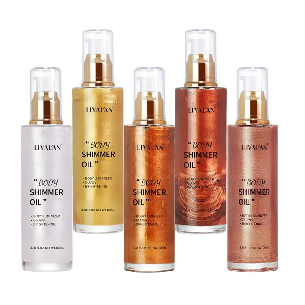 Luxury Highlighter Liquid Vegan Skin Glow Illuminator Shine Pearl White Rose Gold Bronzing Shimmering Oil